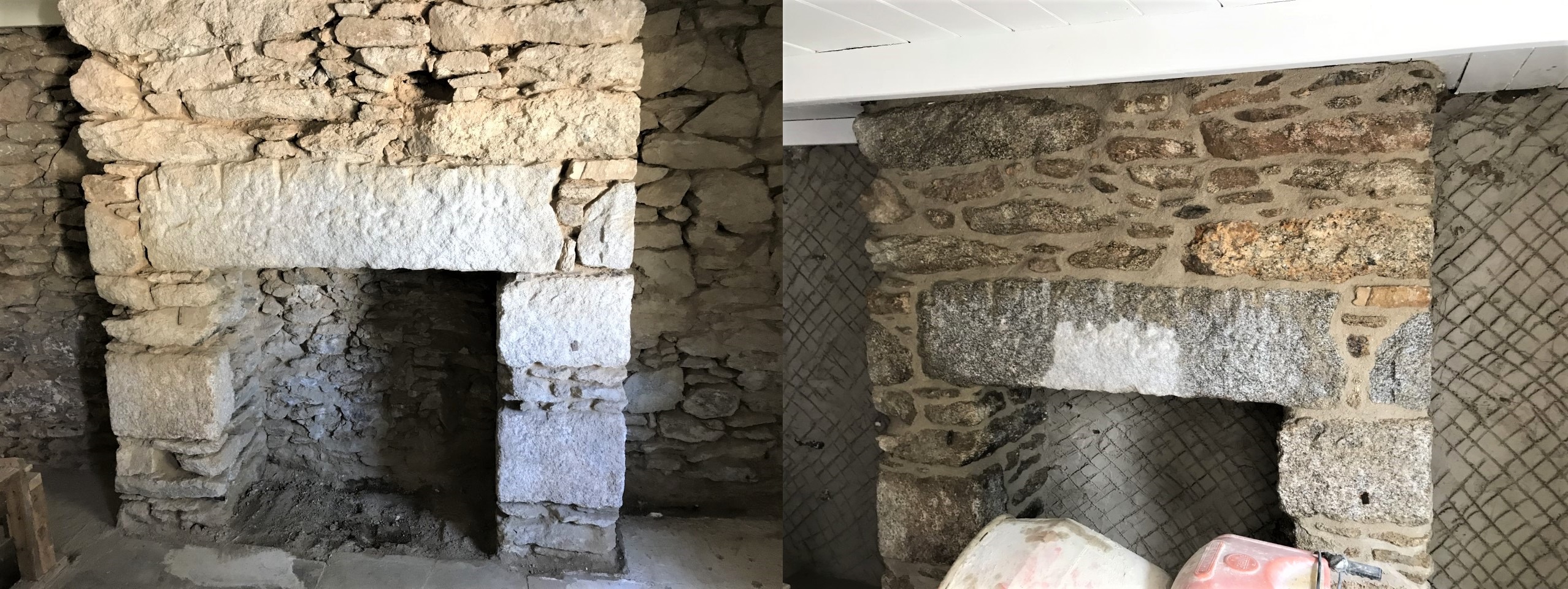 Lime Pointing Chimney Breast Cornwall